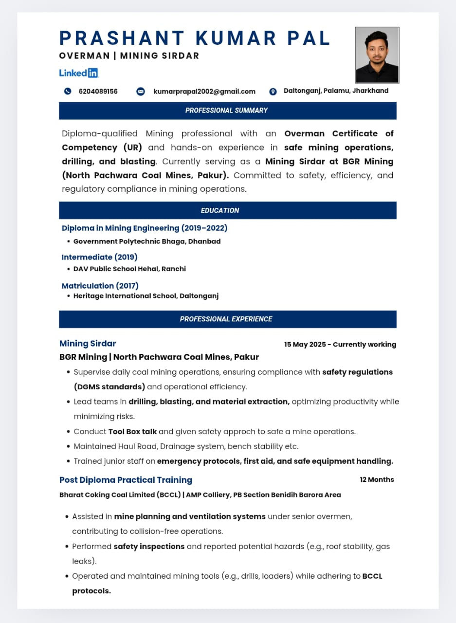 Mid Level Resume