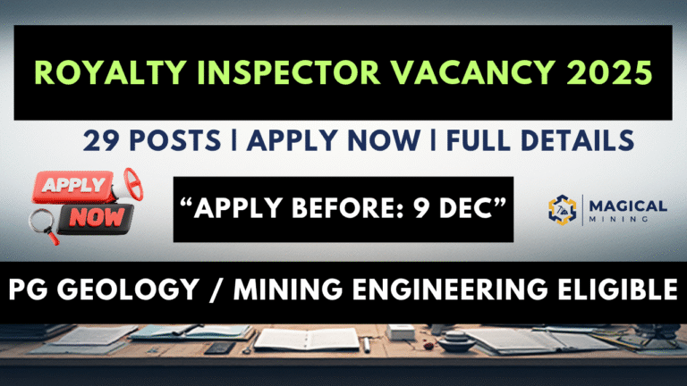 Royalty Inspector Recruitment 2025