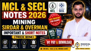MCL Mining Sirdar & Overman Notes 2026