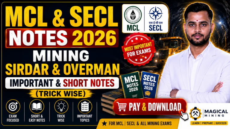 MCL Mining Sirdar & Overman Notes 2026