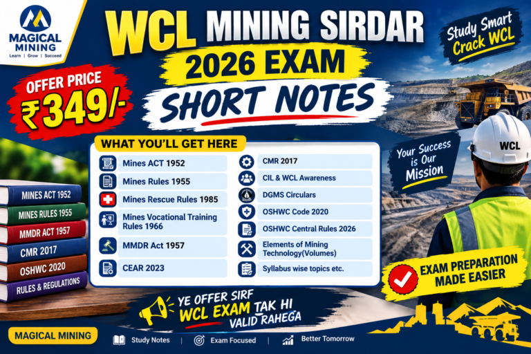 WCL Mining Sirdar & Overman Notes 2026